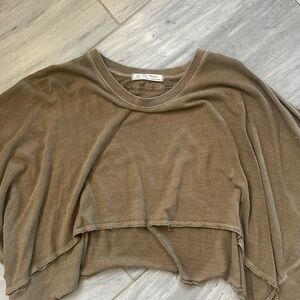 We The Free green olive top